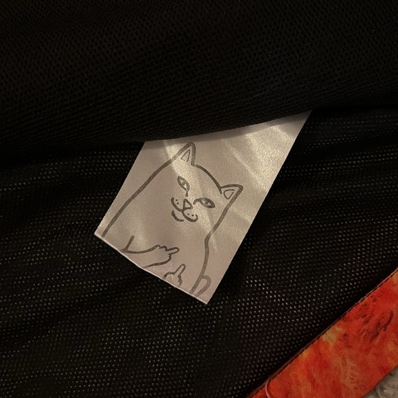 RipNDip Windbreaker Cat Angel Warrior Demon Fire Pit Hell Classical Black Hood - Picture 8 of 10